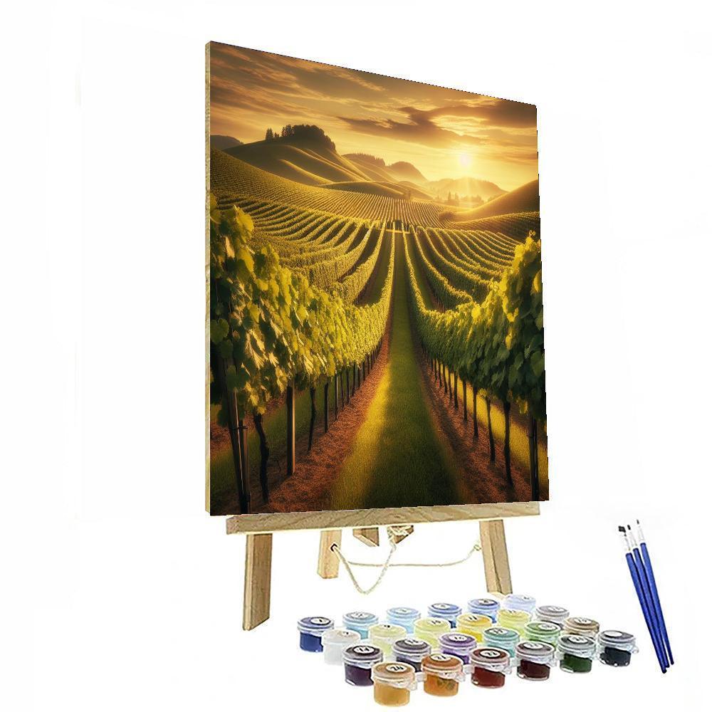 Timeless Vineyard Vista Number Painting