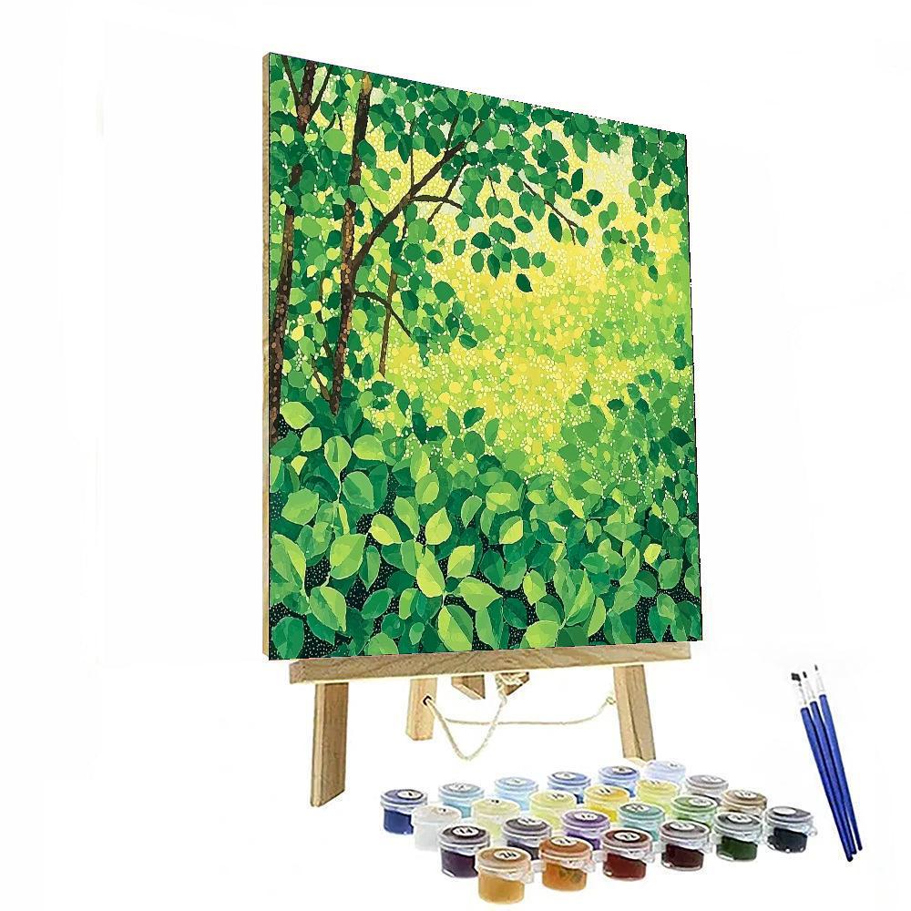 Georges Seurat Inspired Emerald Enclave  Paint By Number