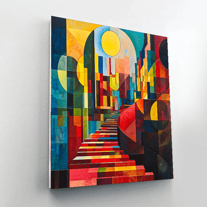 Wassily Kandinsky Inspired Colorful Urban Vibes  Paint By Numbers Art