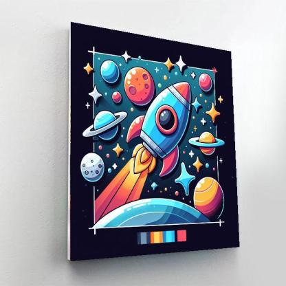 Exploring Space Planets Numbered Painting Kits