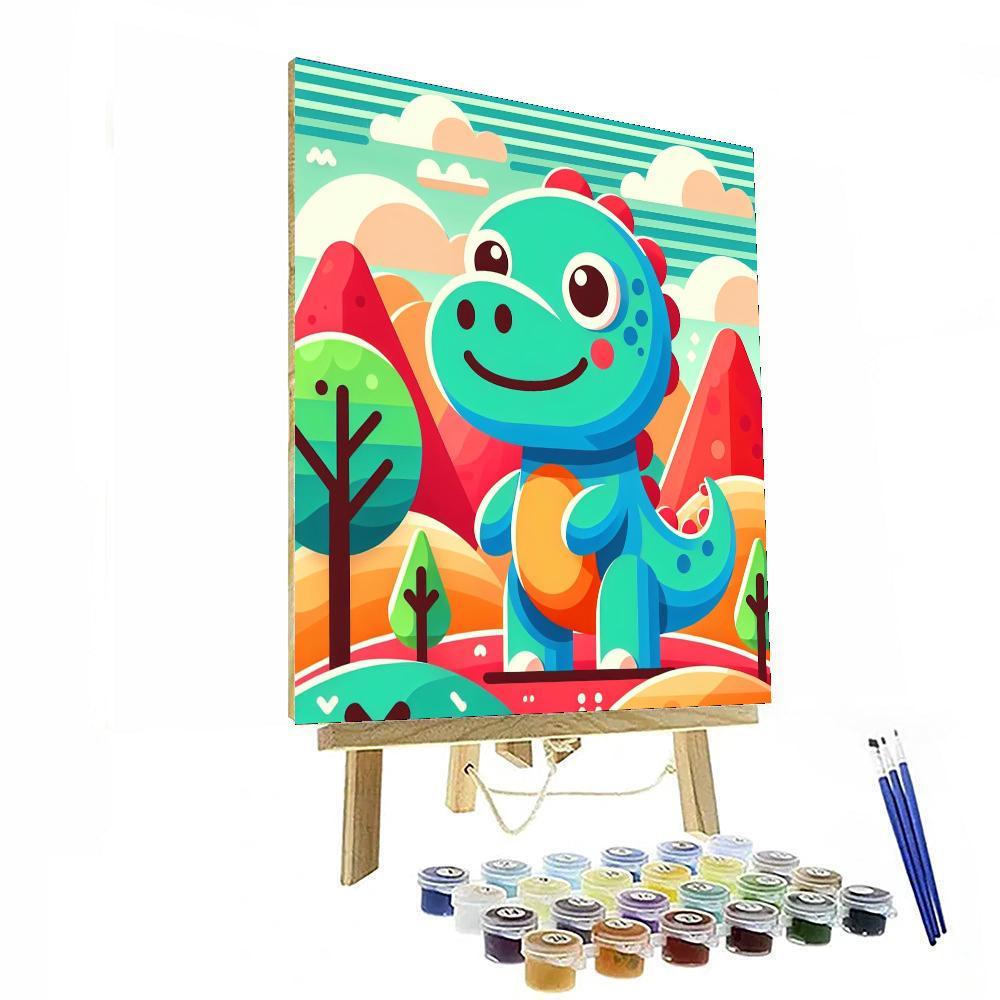 Gigglesaurus Painting By Numbers Kit