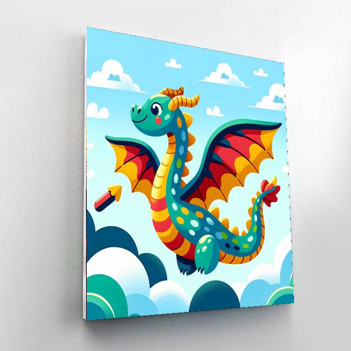 Daring Dragon's Flight Painting Number Kit