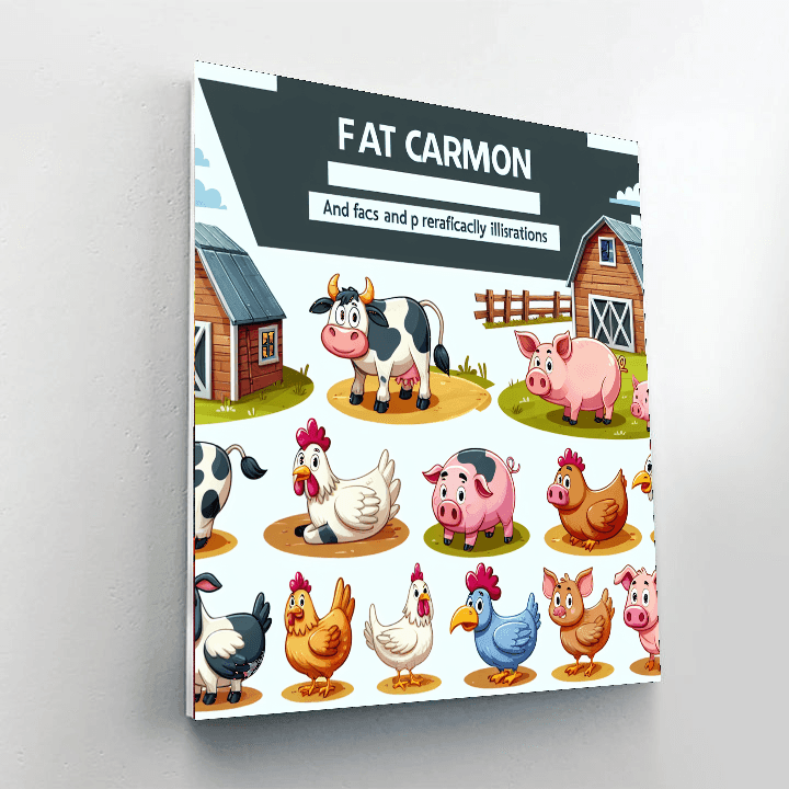 Friendly Farmyard Frolix Paint By Numbers Art