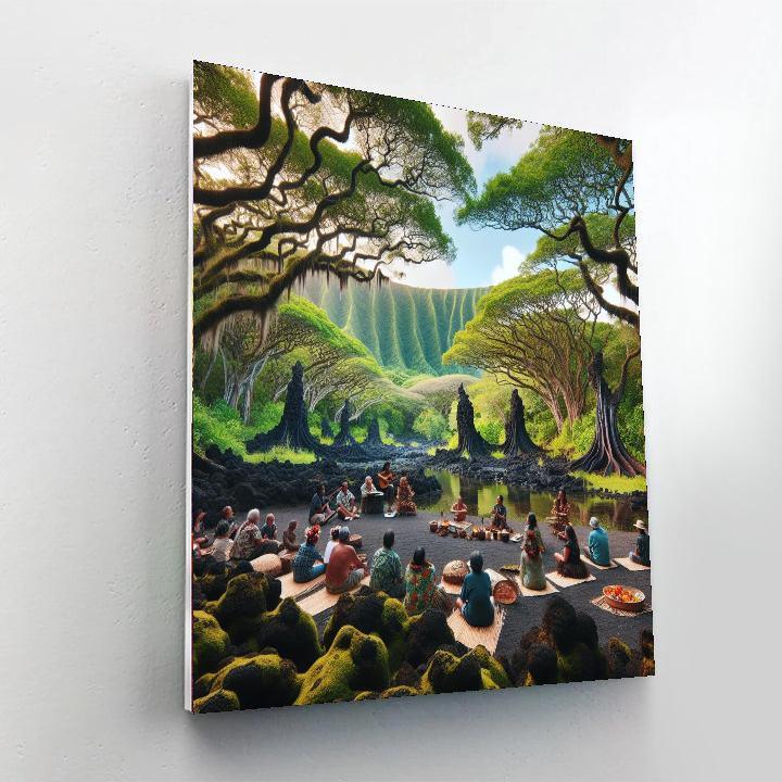 Pahoa Lava Tree State Monument - Usa Number Painting