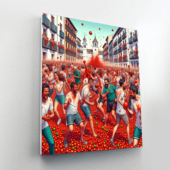La Tomatina - Buñol Paint By Color