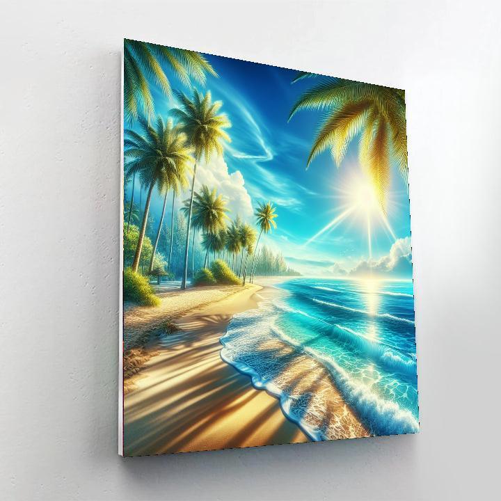 Tropical Beach Serenity Paint By Numbers Art