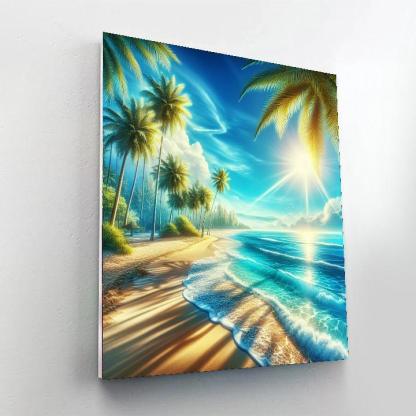 Tropical Beach Serenity Paint By Numbers Art