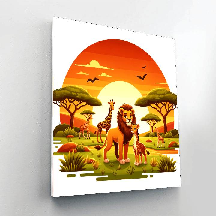 Sundown Safari Serenade DIY Paint By Numbers