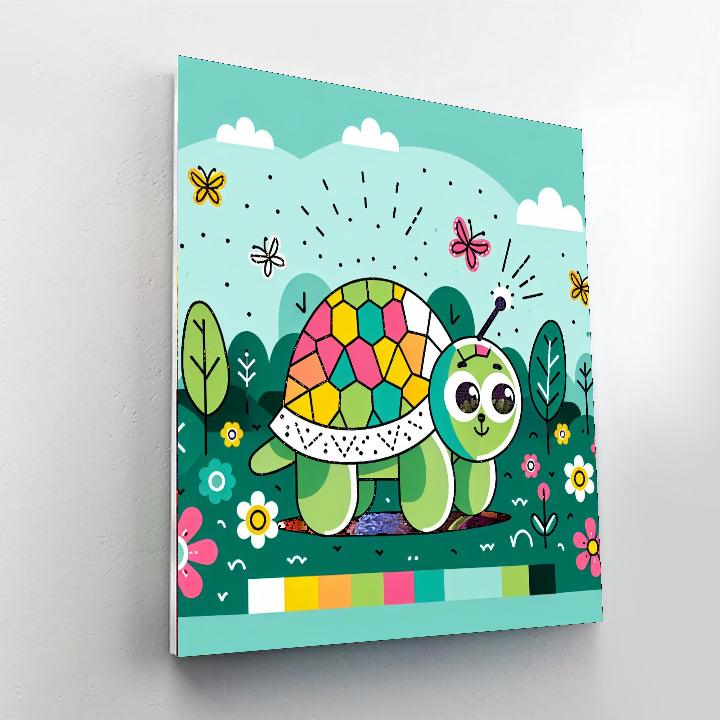 Playful Tortoise Painting By Numbers Kit