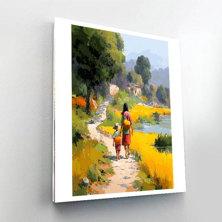 Together On A Country Path Painting Number Kit