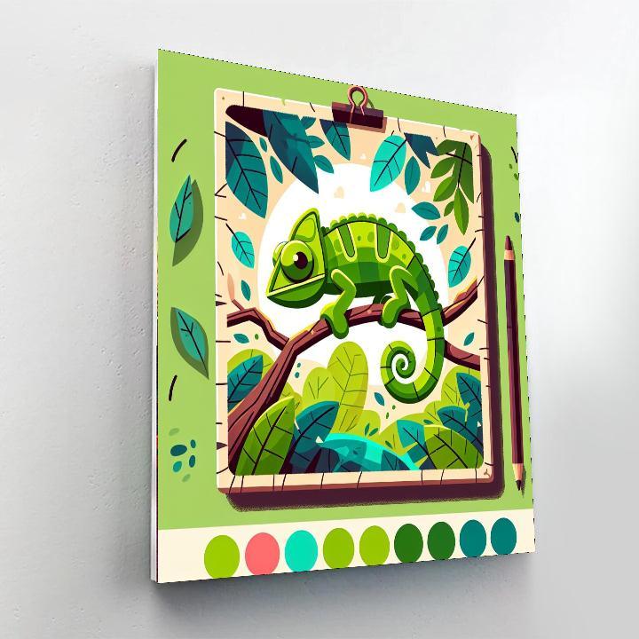 Chirpy Chameleon Chase Numbered Painting Kits