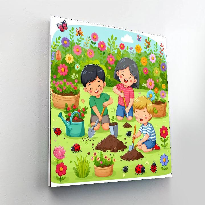 Gardening Buddies Paint By Numbers Art