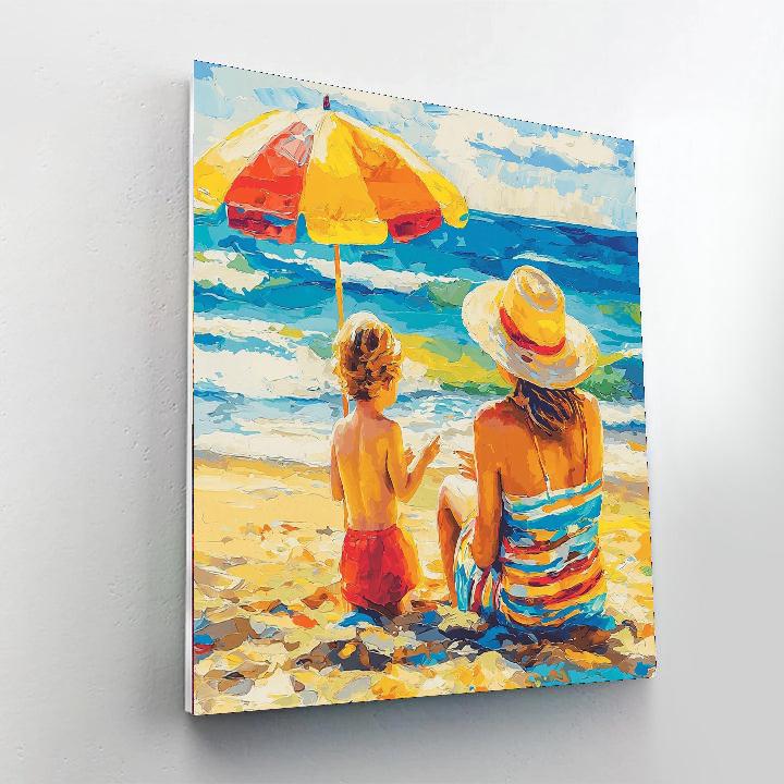 A Day At The Beach With Mom DIY Paint By Numbers