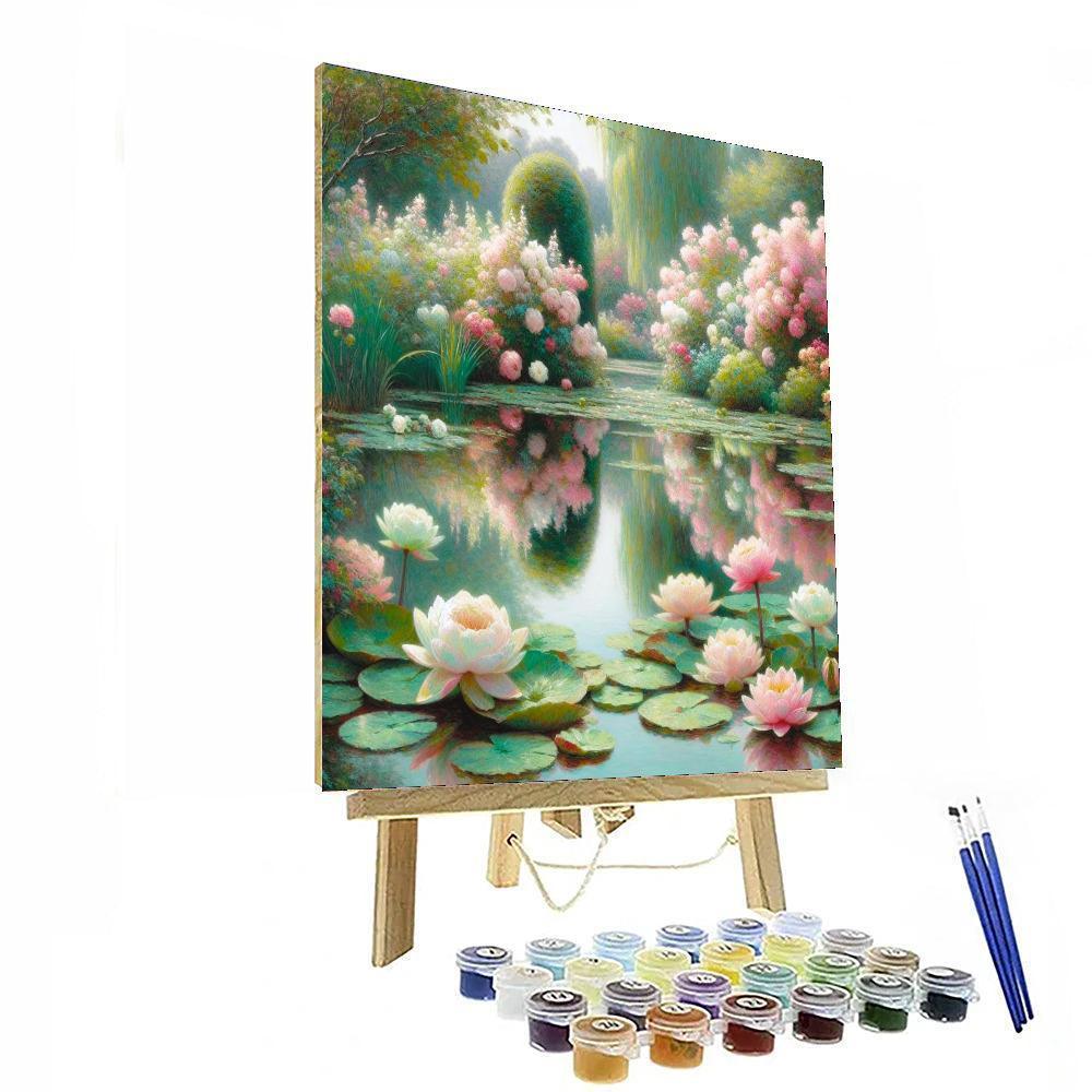 Monet's Garden Reflection Painting By Numbers Kit
