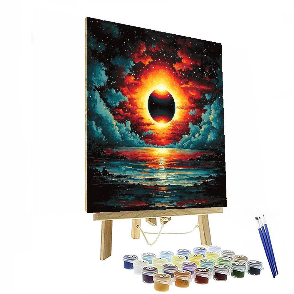 Georges Seurat Inspired Eclipse Of Colors  Paint By Numbers Art