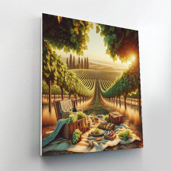 Sunny Vineyard Picnic Painting Number Kit