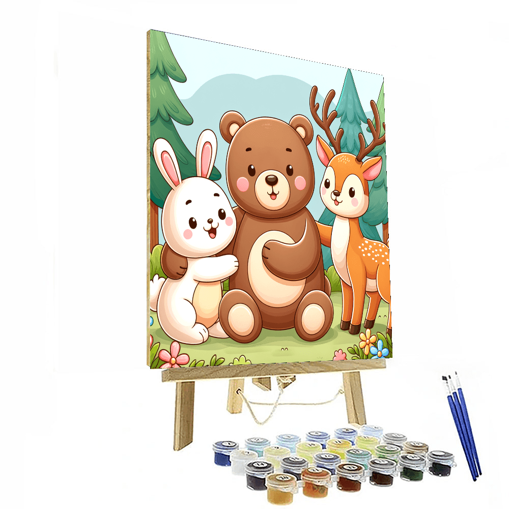 Adorable Woodland Friends DIY Paint By Numbers
