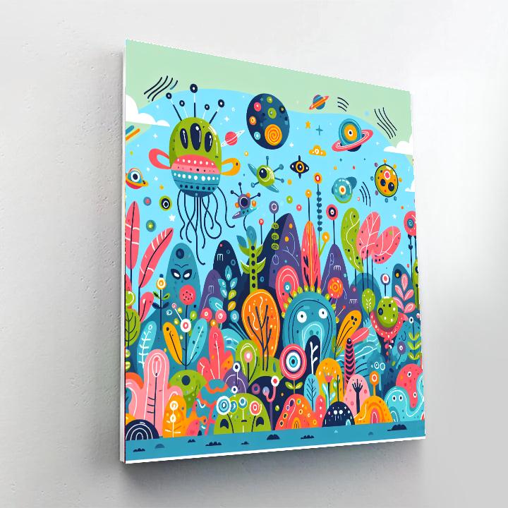 Imaginative Outer Worlds Number Painting