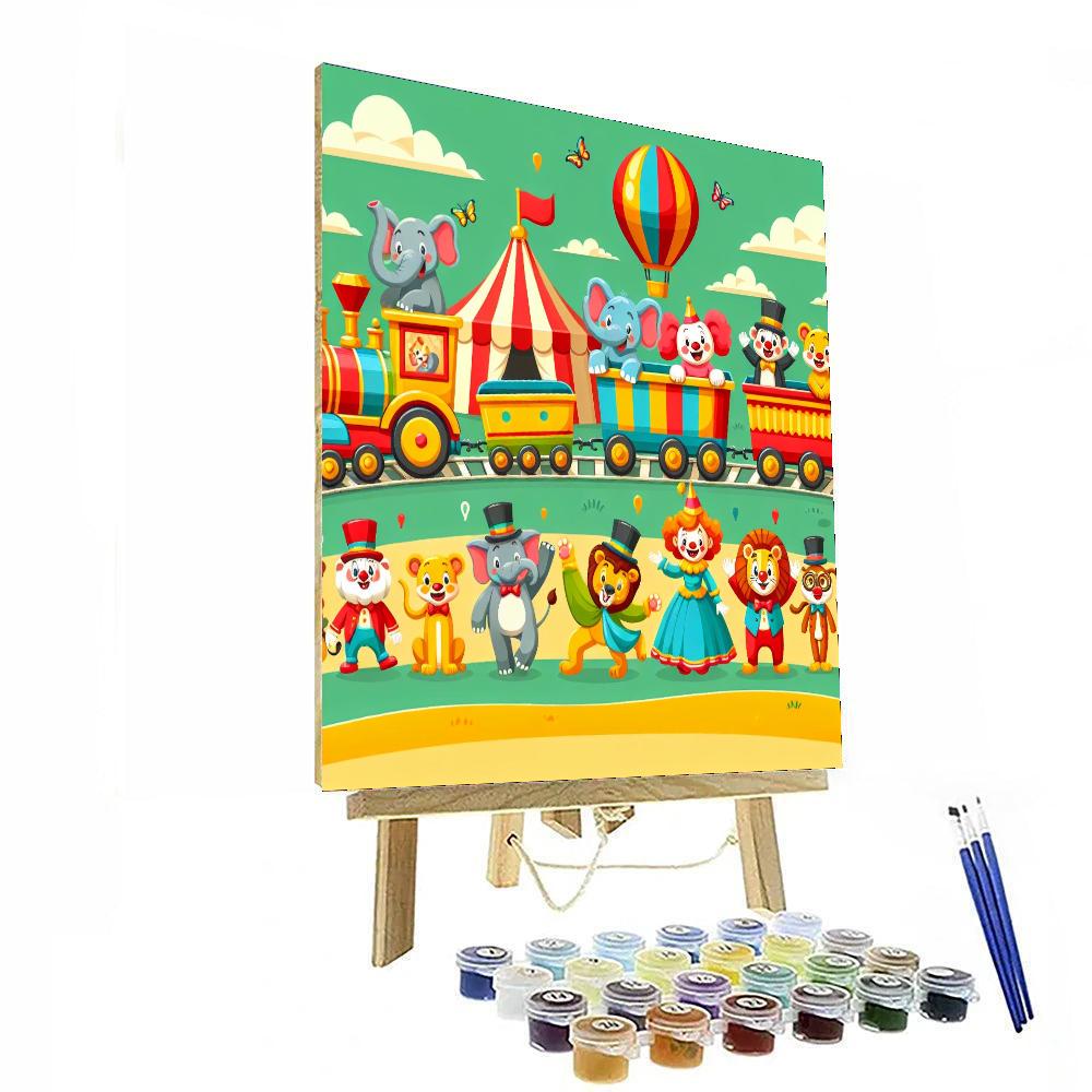 Circus Train Fun Number Painting