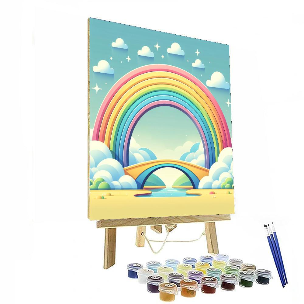 Magical Rainbow Bridge DIY Paint By Numbers