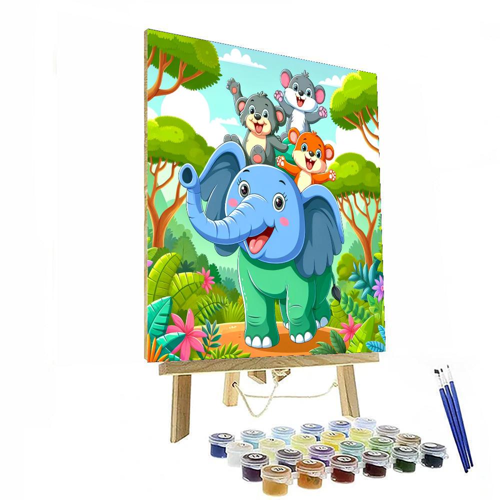 Jolly Jungle Joyride Painting Number Kit