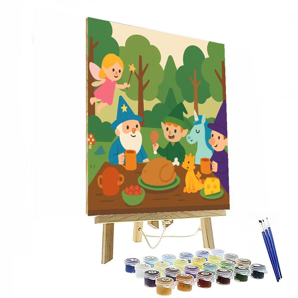 Wizard's Forest Feast Number Painting