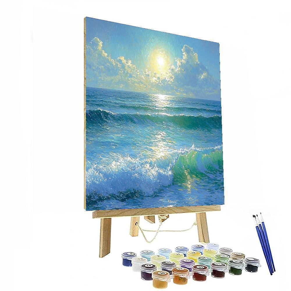 Claude Monet Inspired Luminous Ocean  Paint By Numbers