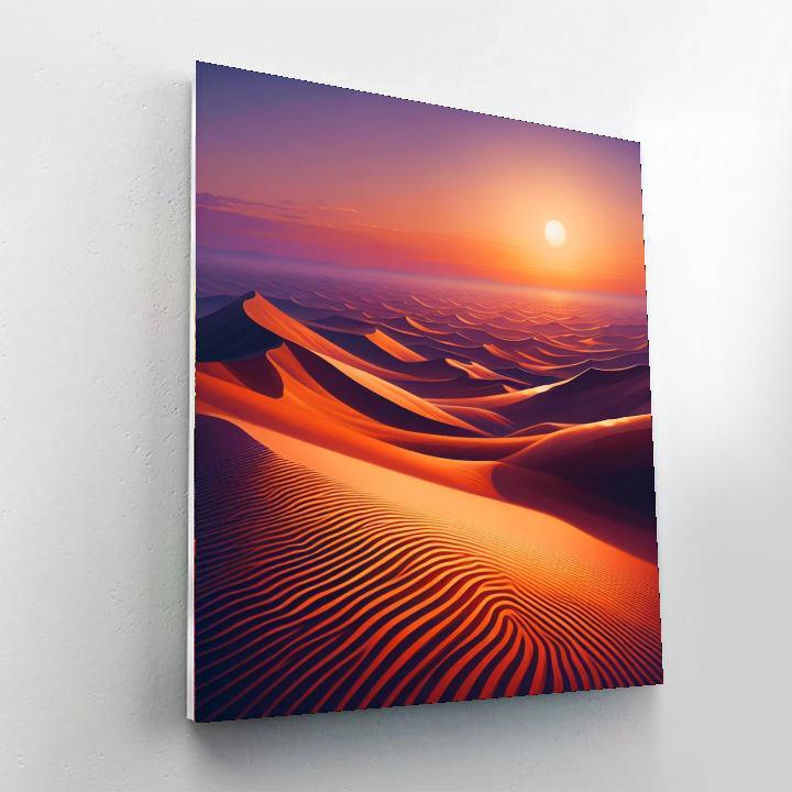 Desert Dusk Panorama Paint By Numbers Art