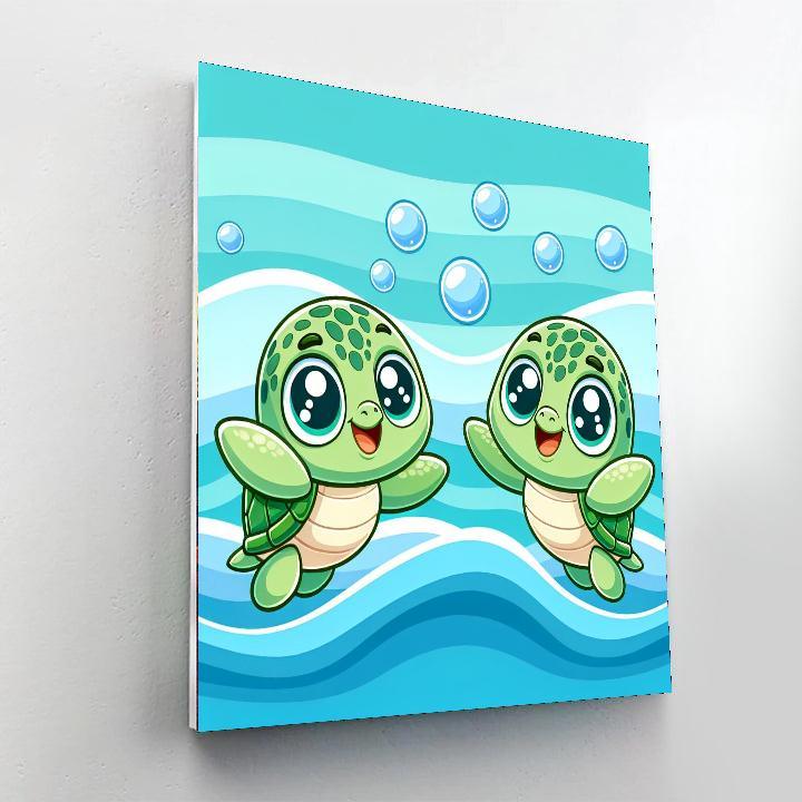 Sailing With Sea Turtles Painting By Numbers Kit