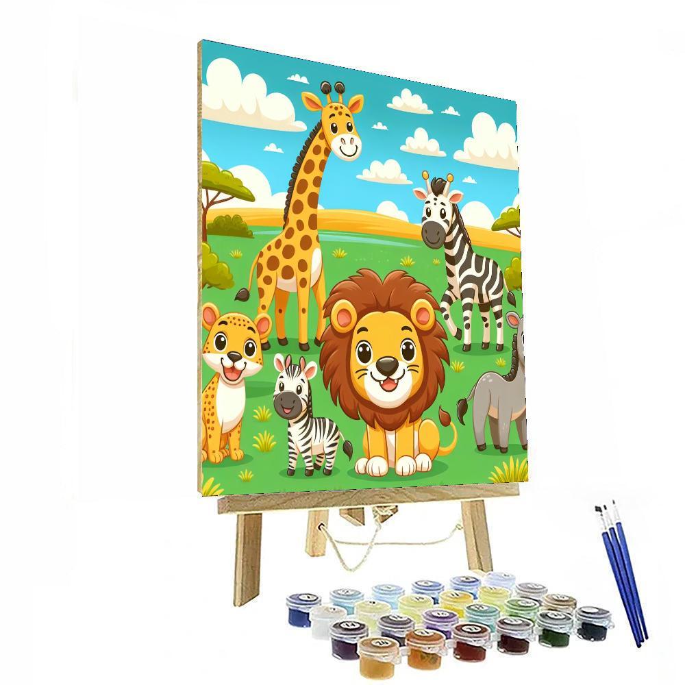 Safari Spectacle Paint By Numbers Art