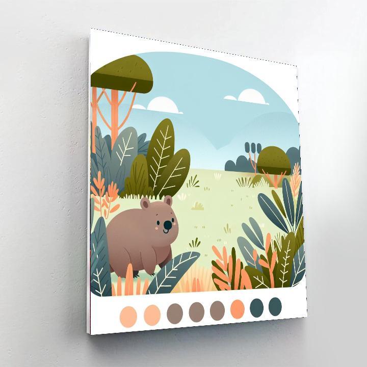 Whisker Wombat Wilderness Painting By Numbers Kit