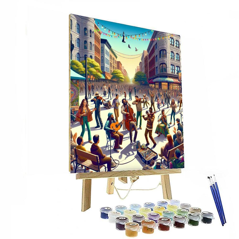 The Fête De La Musique - France Painting Number Kit