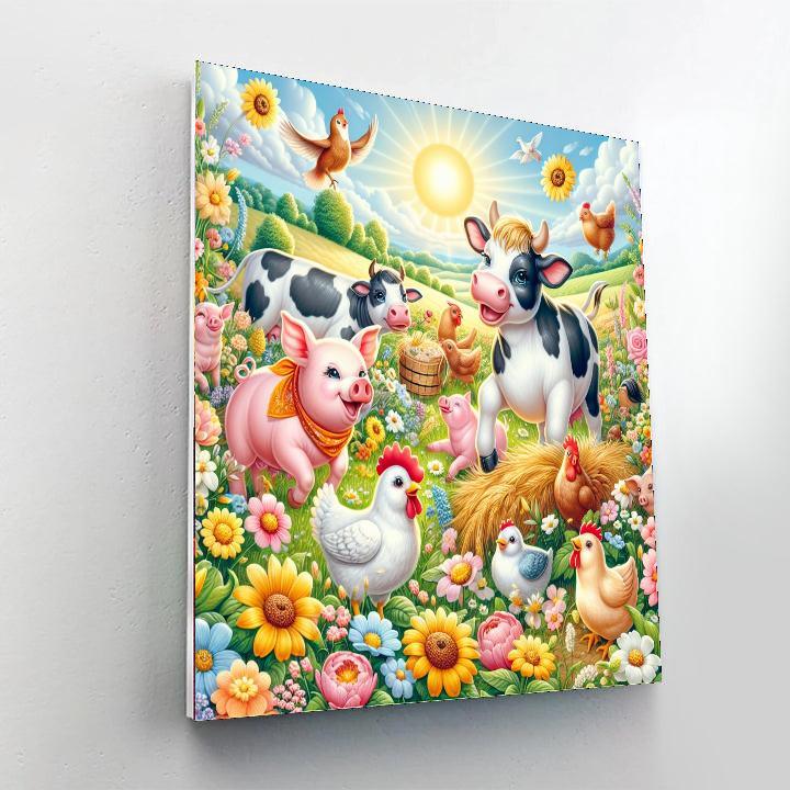 Joyful Day At The Farm Paint By Color