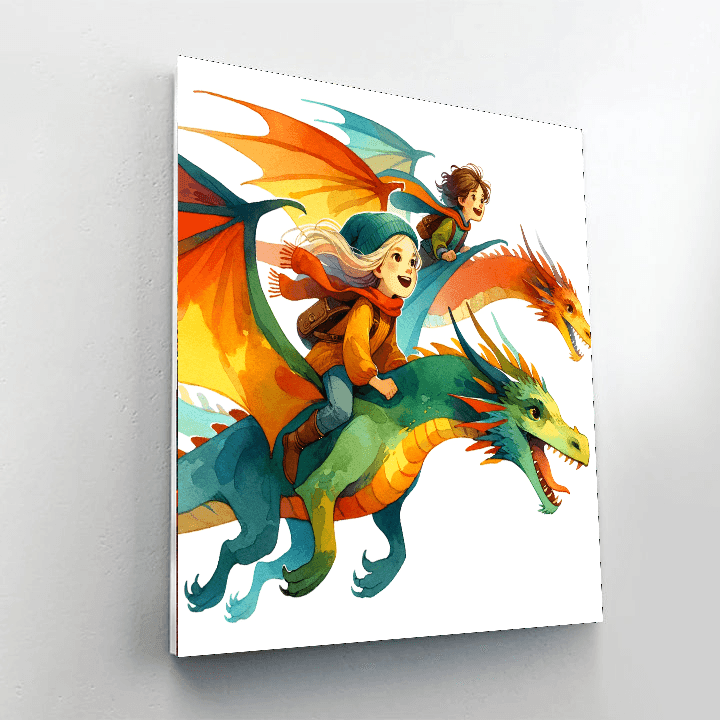 Daring Dragon Riders Paint By Color