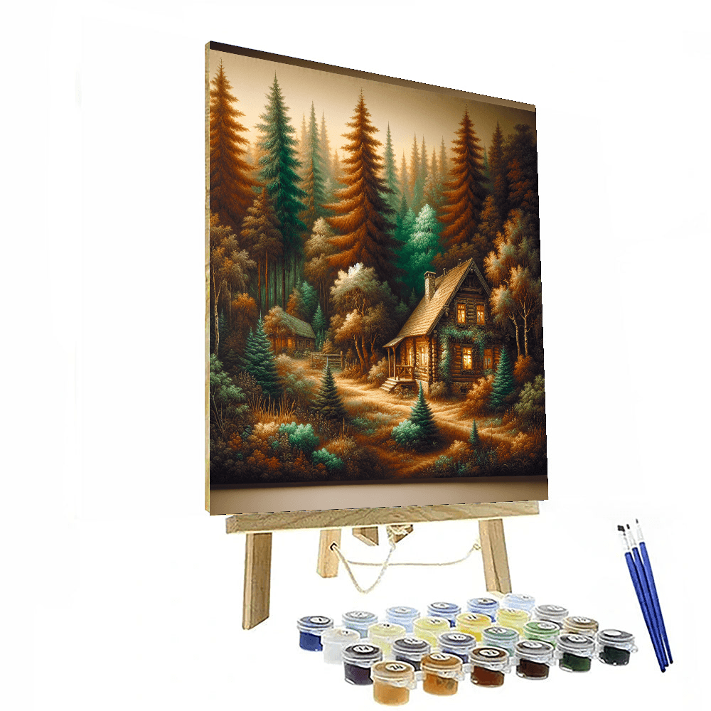 Rustic Cabin Hideaway DIY Paint By Numbers