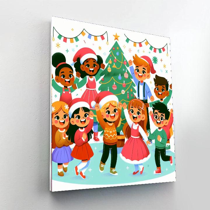 Joyful Holiday Scenes Numbered Painting Kits