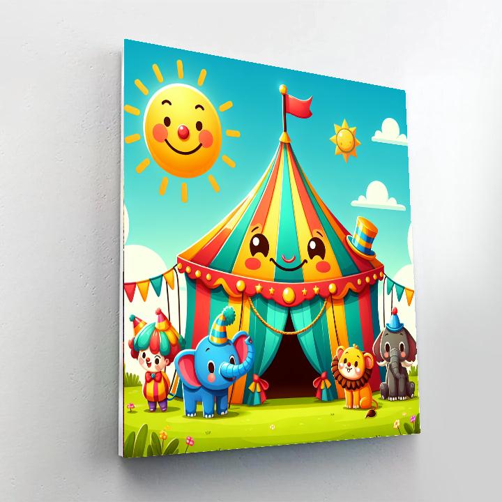 Lively Circus Tent Paint By Color