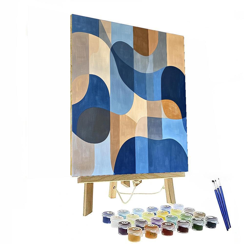 Paul Klee Inspired Dreamscape In Blues  Paint By Number