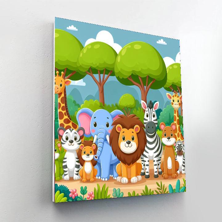 Zoo Animals In The Wild Paint By Number