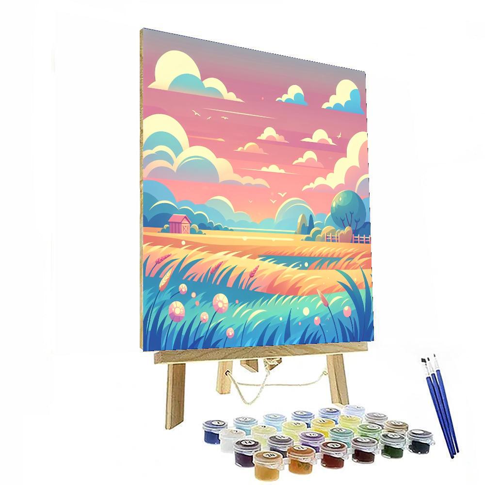 Peaceful Prairie Sky Paint By Numbers Art
