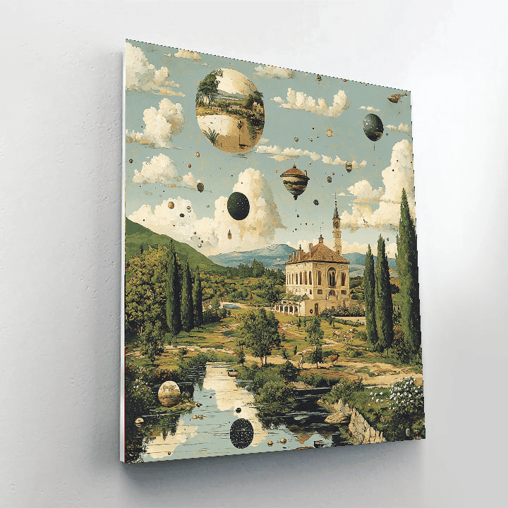 Rene Magritte Inspired Surreal Dreamscape Adventure - DIY Painting By Numbers Kit