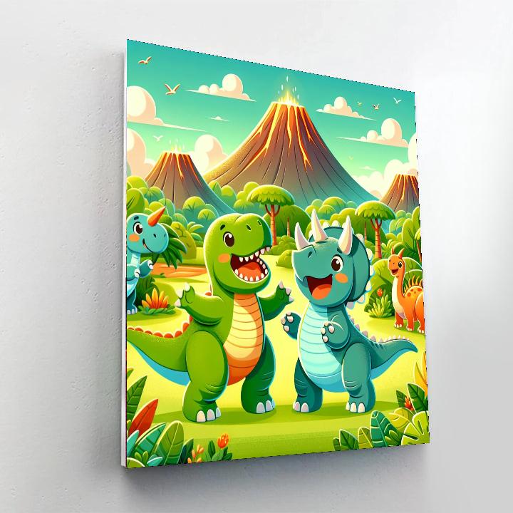 Creative Dinosaur Kingdom DIY Paint By Numbers
