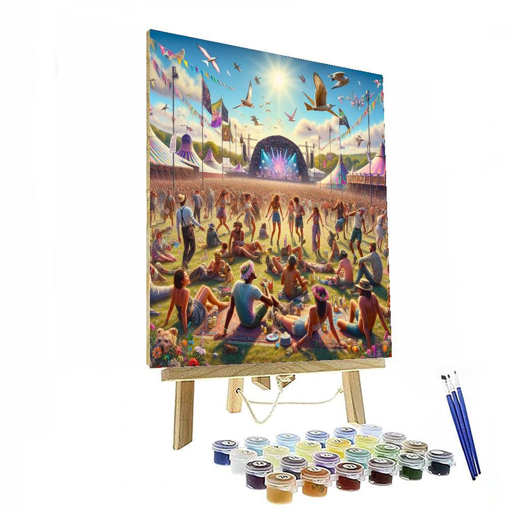 Glastonbury Festival - Somerset, United Kingdom Number Painting