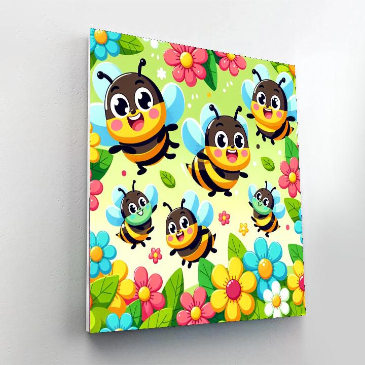 Buzzy Bees And Blossoms Paint By Numbers Art