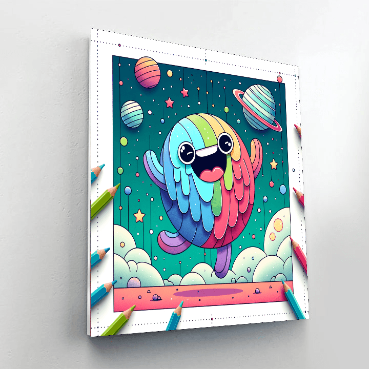 Funky Space Monster Paint By Numbers Kits