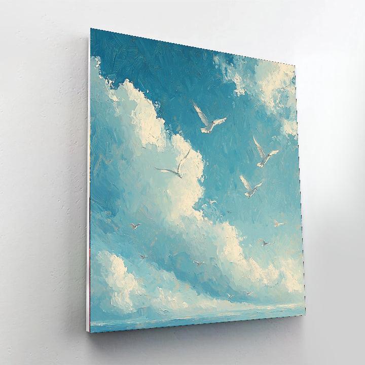 Leonardo Da Vinci Inspired The Silent Flight  Paint By Numbers Art