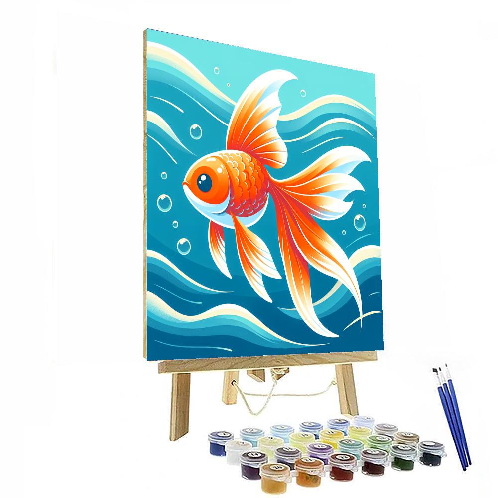 Gleaming Goldfish Paint By Number