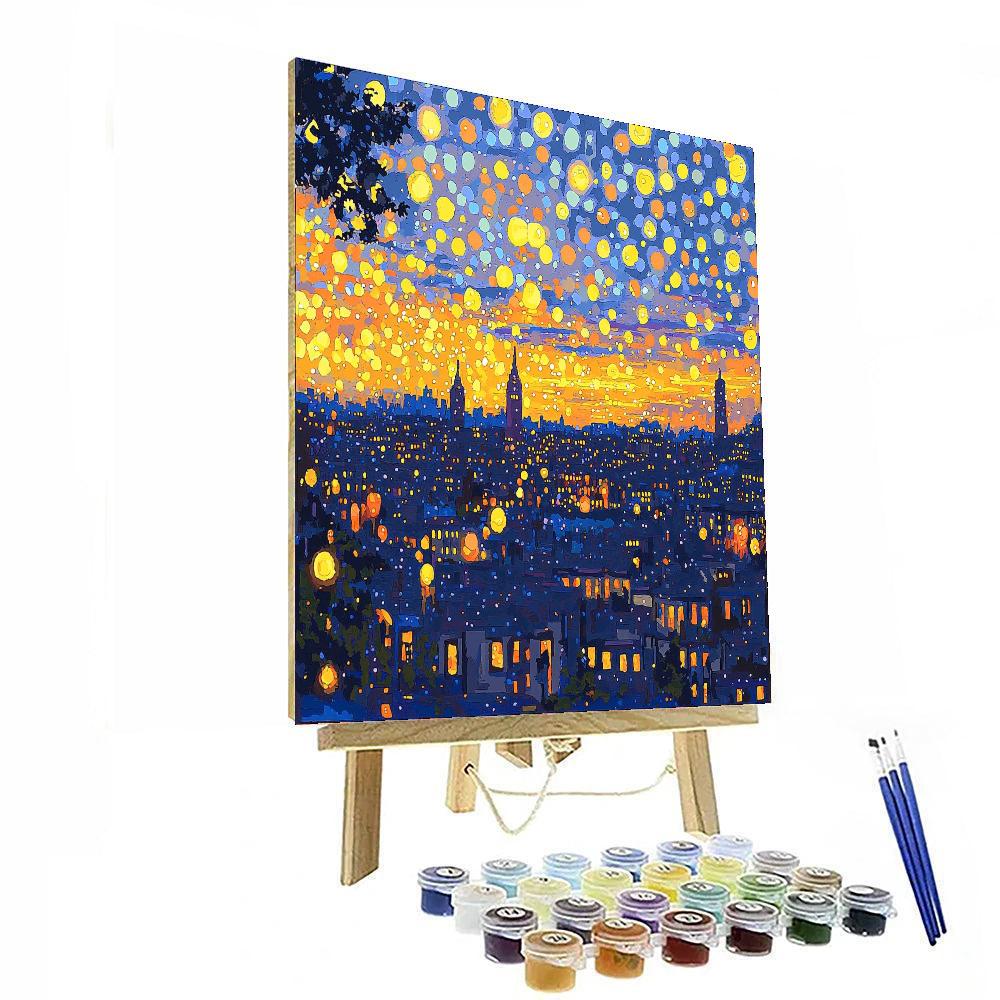 Georges Seurat Inspired Charming Cityscape Melodies  Numbered Painting Kits