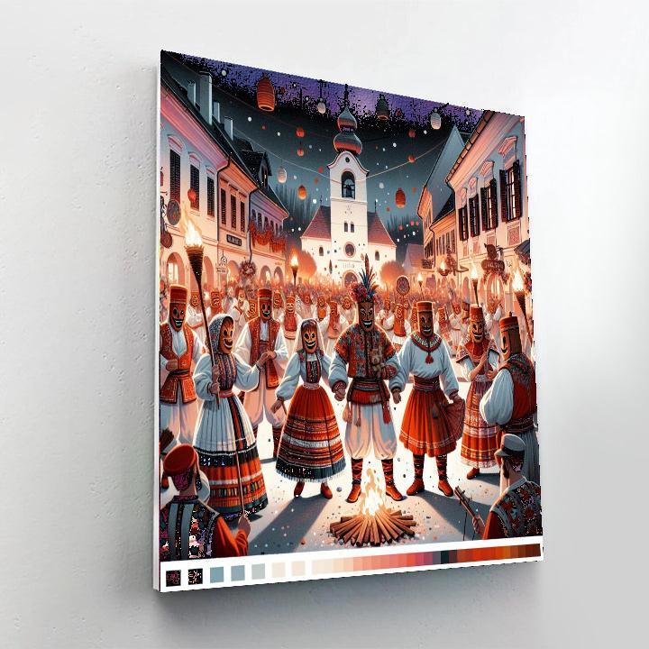 Busójárás Carnival - Hungary Paint By Numbers Art