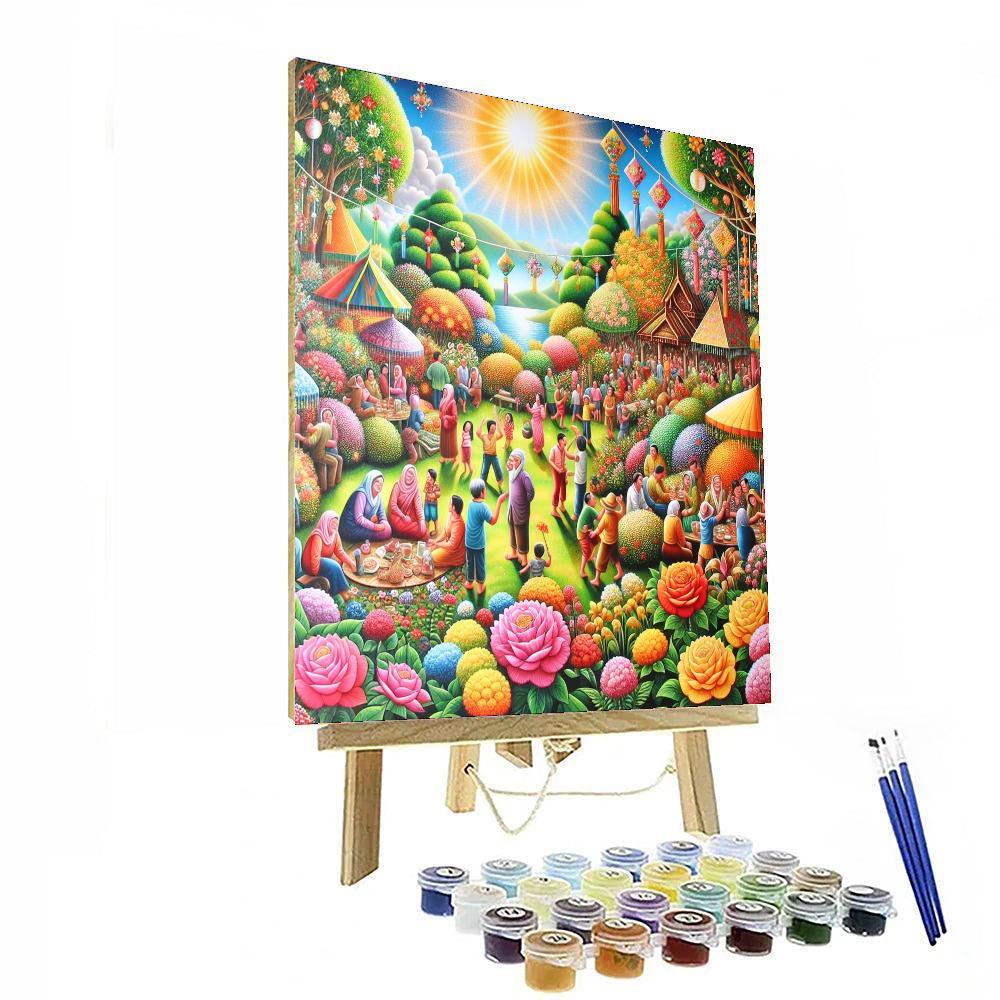 Charming Garden Festival Painting By Numbers Kit